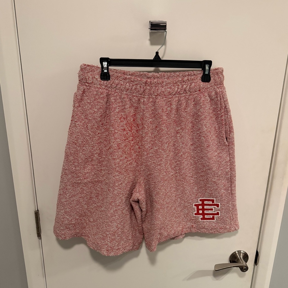 Eric Emanuel boucle shorts red white size Large (past the knew fit)